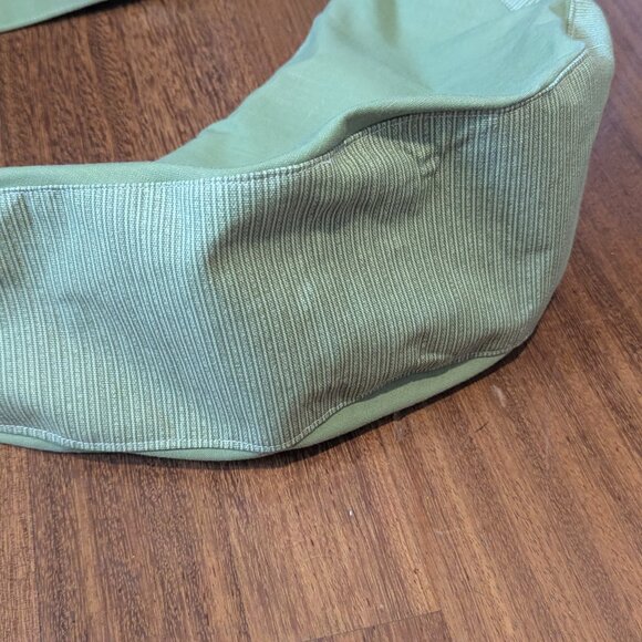 HOMEMADE CROSSBODY BAG-SAGE GREEN/PATTERNED INTERIOR-UNUSED - Picture 4 of 8